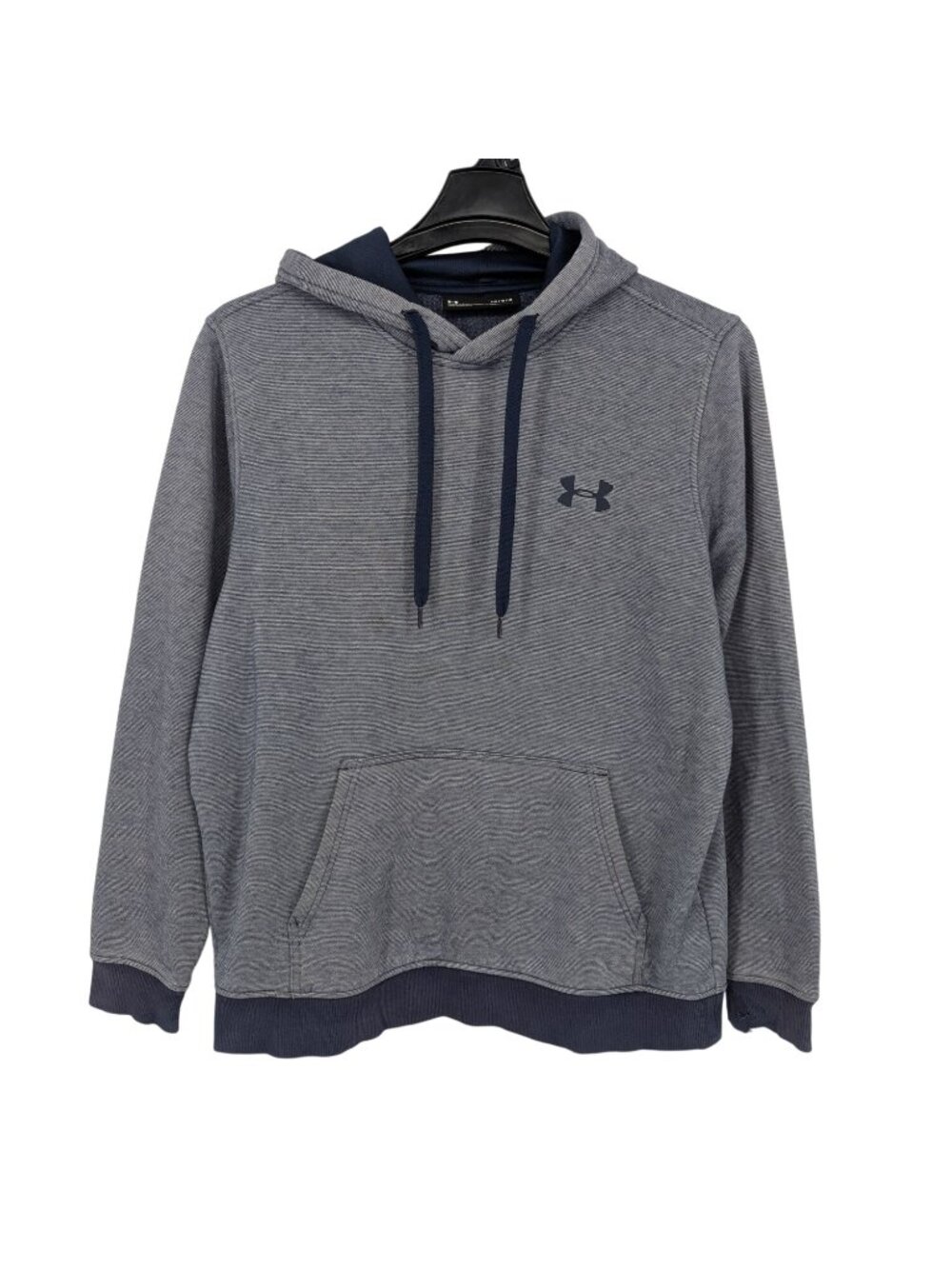 Under Armour‎ Pullover Hoodie Logo Fitted Coldgear Distressed Sportwear Large